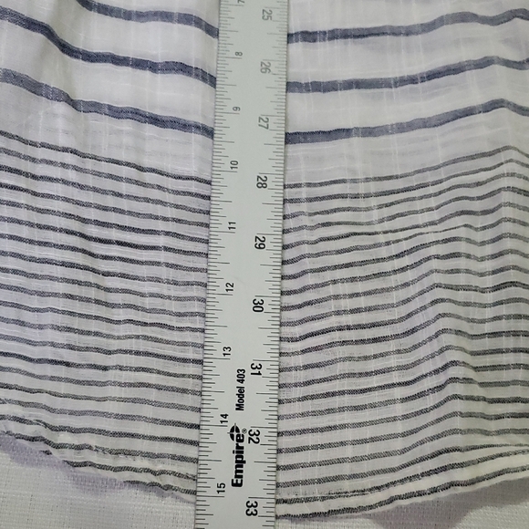 Blue Island Tan and cream Striped Swim Coverup Long Sleeve Tunic Sz M - Picture 11 of 11